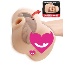 Pipedream PDX Plus Double Pounder Vibrating Squeeze Stroker Skin