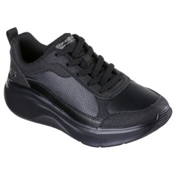 Pantofi sport damă Skechers BOBS B Love – Classic Joy 117462-BBK, negri, piele ecologică, cu Memory Foam