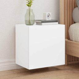 Comoda TV de perete, alb, 40,5x30x40 cm, lemn prelucrat GartenMobel Dekor