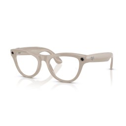 Ochelari Smart Ray-Ban Meta SKYLER, Marime M, Negru, 32 GB stocare, Camera Foto 12mp, 5 microfoane, difuzoare, Wifi 6, Meta AI, Standard, Clear-Saphire Transitions, Bej-Lucios