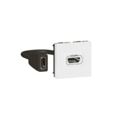 Priza conector HDMI Preconectata 2M Legrand Mosaic alb 078979L