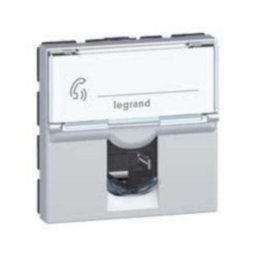 Priza Date RJ45 CAT6A STP 2M Legrand Mosaic aluminiu 079476