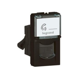 Priza Date RJ45 CAT6 FTP 1M Legrand Mosaic negru mat 079162L