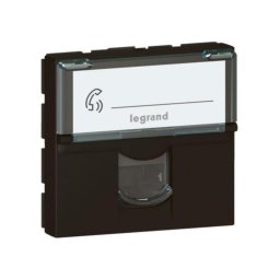 Priza Date RJ45 CAT6A STP 2M Legrand Mosaic negru mat 079176L