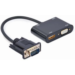 GEMBIRD VGA/D-Sub + HDMI Convertor Negru 15cm A-VGA-HDMI-02