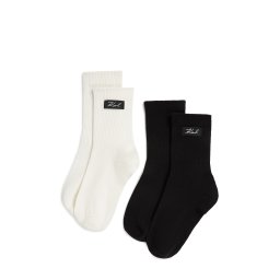 Karl Lagerfeld Șosete negru / alb natural