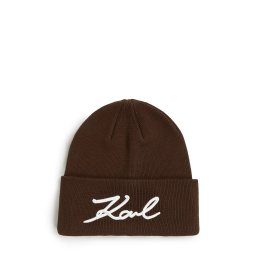 Karl Lagerfeld Căciulă maro închis / alb