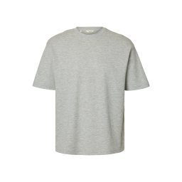 SELECTED Tricou 'SLHOSCAR' gri amestecat