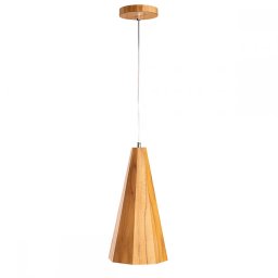 Pendul Angular QN-ANGULAR-P-S-TEAK, 1xE27, D20cm, lemn de tec