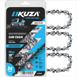 KUZA - Lant pentru drujba, Lungime 18", pas 0.325", grosime 050"-1.3 mm, 72 Zale, 3 lanturi/pachet