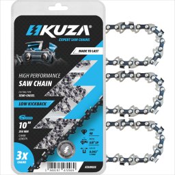 KUZA - Lant pentru drujba, Lungime 10", pas 3/8" LP, grosime 043"-1.1 mm, 40 Zale, 3 lanturi/pachet