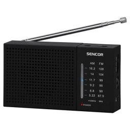 Radio portabil AM/FM cauciucat SRD 1800 Sencor, 0.5 W RMS, negru