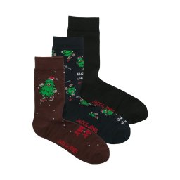 JACK & JONES Șosete 'JACJOLLY XMAS TREE' albastru marin / verde / ciclam / negru