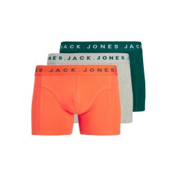 JACK & JONES Boxeri 'JACBENNETT' gri amestecat / verde pin / portocaliu