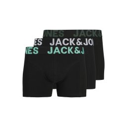 JACK & JONES Boxeri 'JACELIAS' verde închis / negru / alb