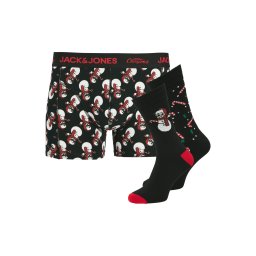 JACK & JONES Boxeri 'JACSNOW SKULLS' verde / roşu închis / negru / alb