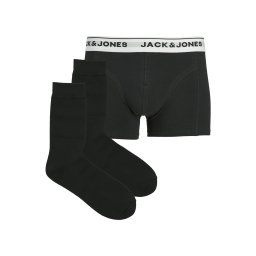JACK & JONES Boxeri 'JACORDINARY' gri deschis / negru / alb