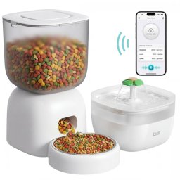 iHunt Smart Pet Care Pack, Hranitor automat 3L si fantana apa 2L pentru animale de companie