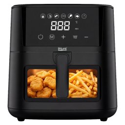 Friteuza cu aer cald iHunt Bro Air Fryer Ultra 4.2L, 1200W, Temperatura reglabila 80-200 C, Ecran touch, 7 programe automate, Compacta