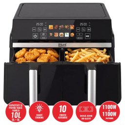 Friteuza cu aer cald iHunt Bro Dual Air Fryer 10L