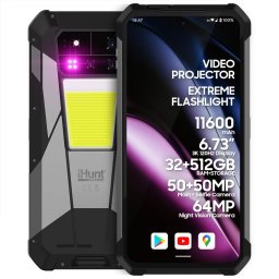 iHunt Tank 4 PRO cu Proiector Video, 5G, Dual SIM, 6.78 120Hz AMOLED, Dimensity 7300, 12GB RAM, 512GB, NFC, Android 15