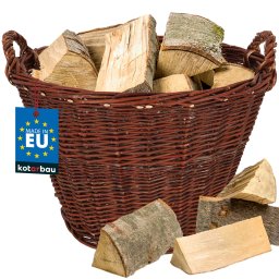 Coș de depozitare pentru fructe legume lemn împletit 55 cm.