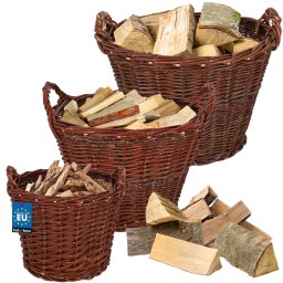 Coșuri de depozitare împletite set 3 bucăți 30 cm 40 cm 50 cm.