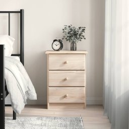 Gossi noptiera alta, 41x35x55,5 cm, lemn masiv de pin