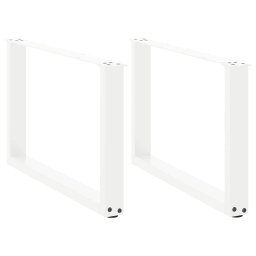 Gossi picioare masuta cafea in forma de u 2 buc alb 70x(42-43)cm otel