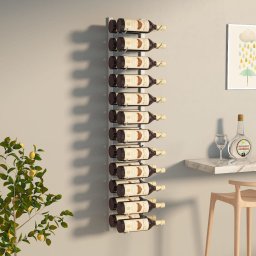 Gossi suport sticle de vin, de perete, 24 sticle, alb, fier