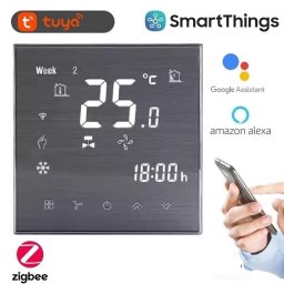 Termostat Zigbee pentru incalzirea in pardoseala TOR2000 Argintiu