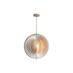 Pendul din lemn pe cablu, 1xE27/60W/230V, diametru 50 cm, lemn masiv/furnir/lemn de cauciuc