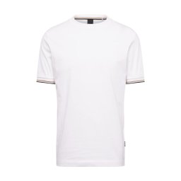 BOSS Tricou 'Thompson 04' maro caramel / negru amestecat / alb