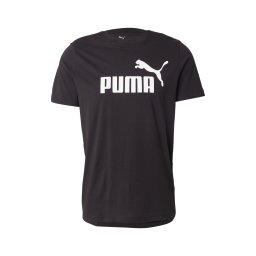 PUMA Tricou funcțional 'Essential No. 1' negru / alb