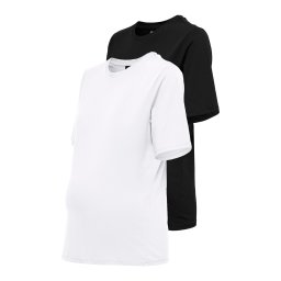 Only Maternity Tricou negru / alb