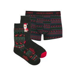JACK & JONES Boxeri 'JACXMAS REINDEER' verde smarald / roșu / negru / alb