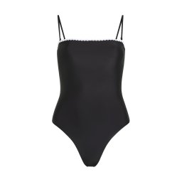 Karl Lagerfeld Costum de baie întreg negru / alb