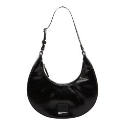 KARL LAGERFELD JEANS Geantă de umăr 'GLOSSY' negru / alb