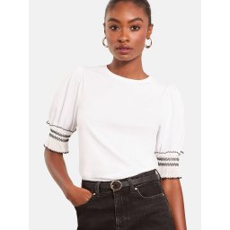 Lipsy Tricou negru / alb