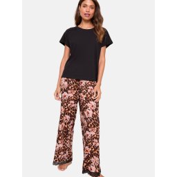 Lipsy Pijama maro / rosé / negru