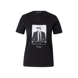 Karl Lagerfeld Tricou negru / alb