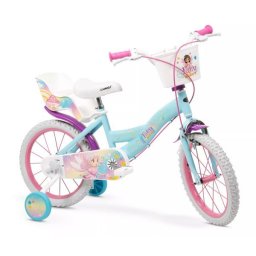 Toimsa: Fairy Magic bicicletă pentru copii cu coș și scaun pentru păpușu - mărimea 16