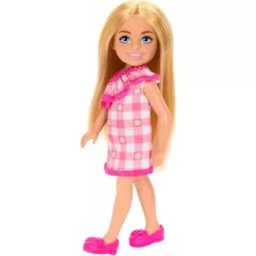 Barbie Chelsea Club: Fetiță blondă, în rochie roz.
