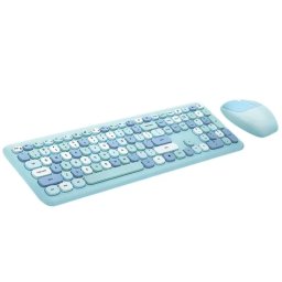 Set mouse și tastatură wireless MOFII 666, Usb Albastru