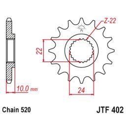 Pinion fata 520 Z16