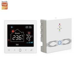Termostat Inteligent TORWT-25 Portabil, cu WiFi+RF, ecran tactil, pentru centrale pe gaz, incalzire in pardoseala Alb