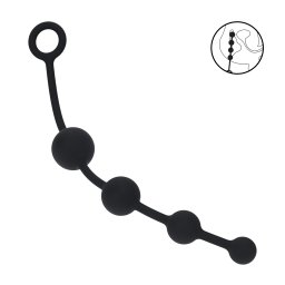 Levelz Curved Silicone Anal Beads Black