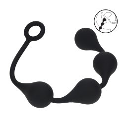 Levelz Waterdrop Silicone Anal Balls L 40mm Black