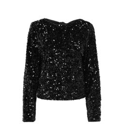 ONLY Top Onlconfidence L/S Sequin Bow Jrs 15360166 C-N10 black