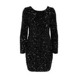 ONLY Rochie Onlconfidence L/S Deep Sequins 15360167 C-N10 black